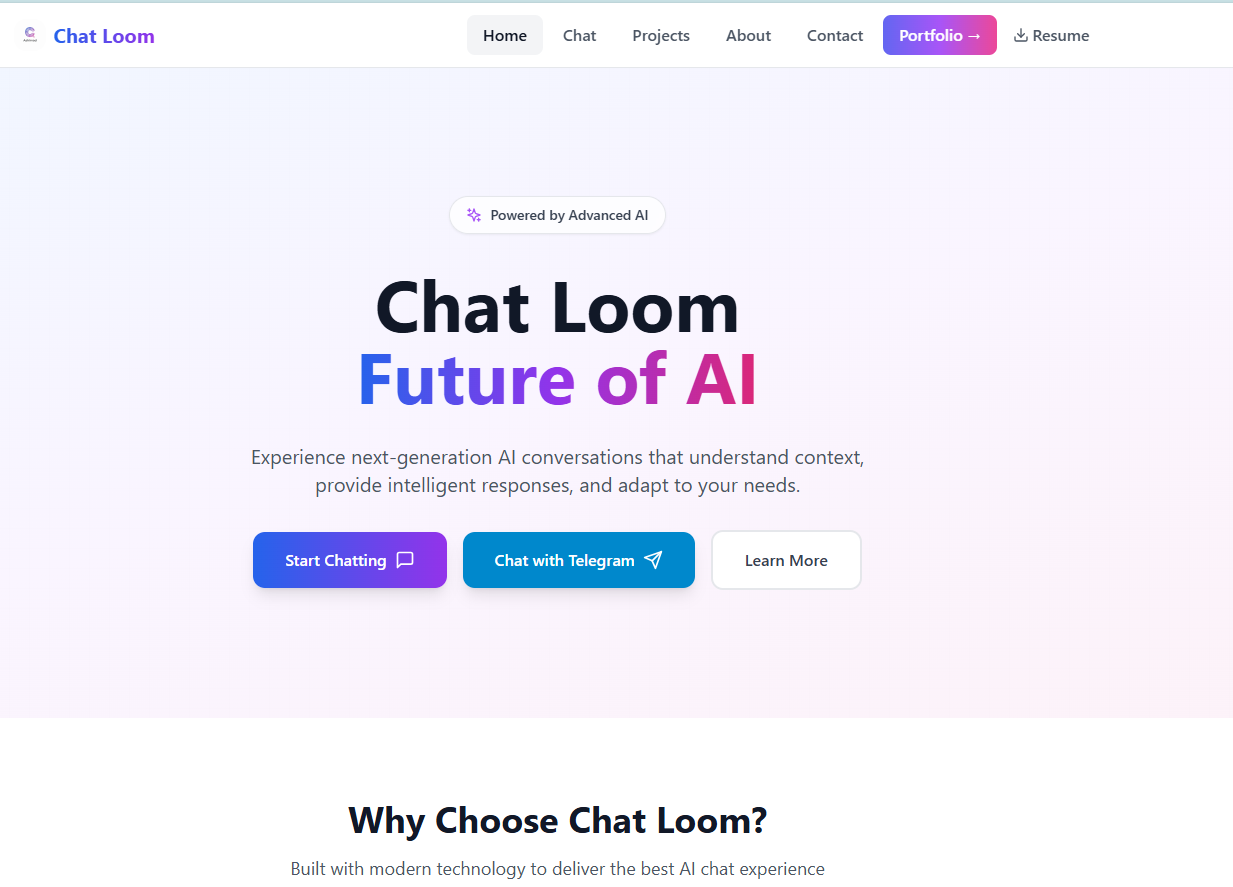 ChatLoom — Multi-Channel GenAI Interaction Platform platform screenshot 1